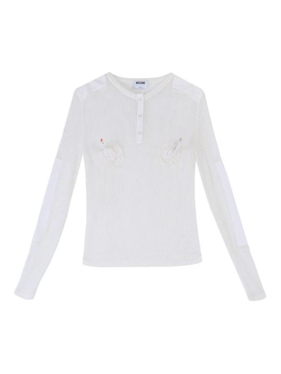 26SS 모스키노 긴팔 티셔츠 090404810003 White