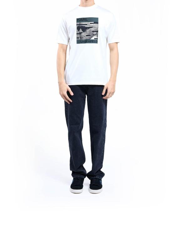 25FW 칼라거펠트 반팔 티셔츠 75513155422580 Cream - KARL LAGERFELD