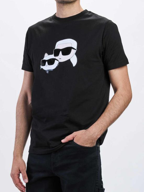 26SS 칼라거펠트 반팔 티셔츠 KM755061552241990 Black - KARL LAGERFELD