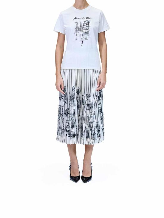25FW 칼라거펠트 반팔 티셔츠 A4W17087409 Cream - KARL LAGERFELD