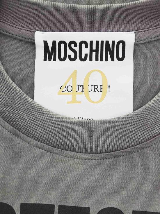  모스키노 반팔 티셔츠 70204421888 Grey - MOSCHINO