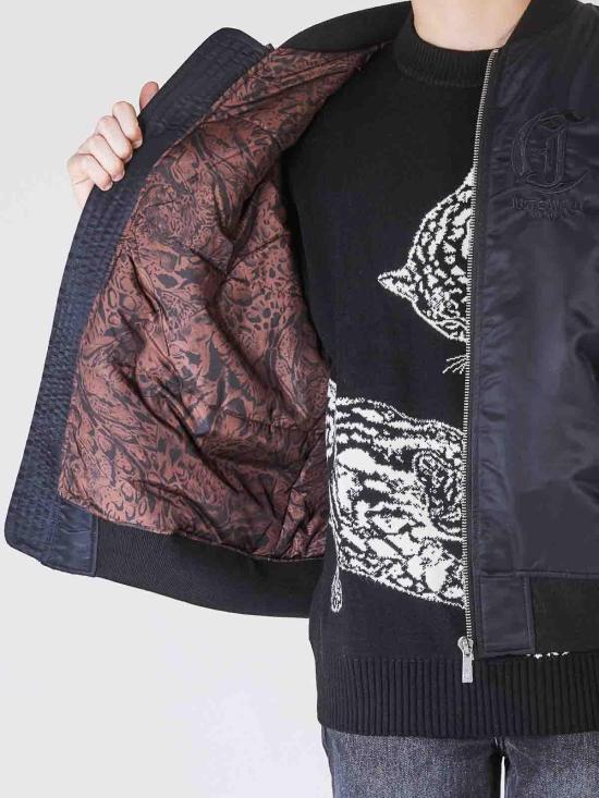  저스트까발리 봄버 자켓 77OASD21CQD82BLACK Black - JUST CAVALLI