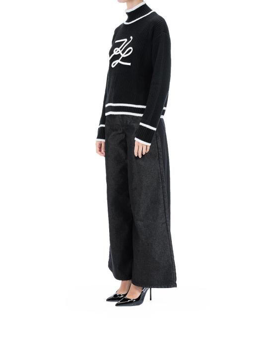 25FW 칼라거펠트 터틀넥 A4W18051999 Black - KARL LAGERFELD