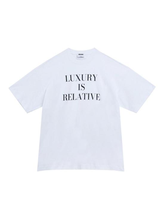 25FW 모스키노 반팔 티셔츠 07015442M1001 White