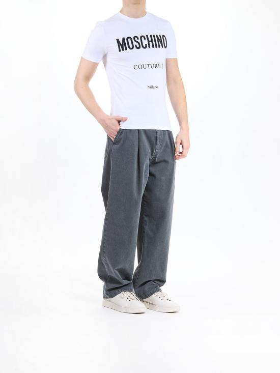  모스키노 반팔 티셔츠 070852391001 White - MOSCHINO