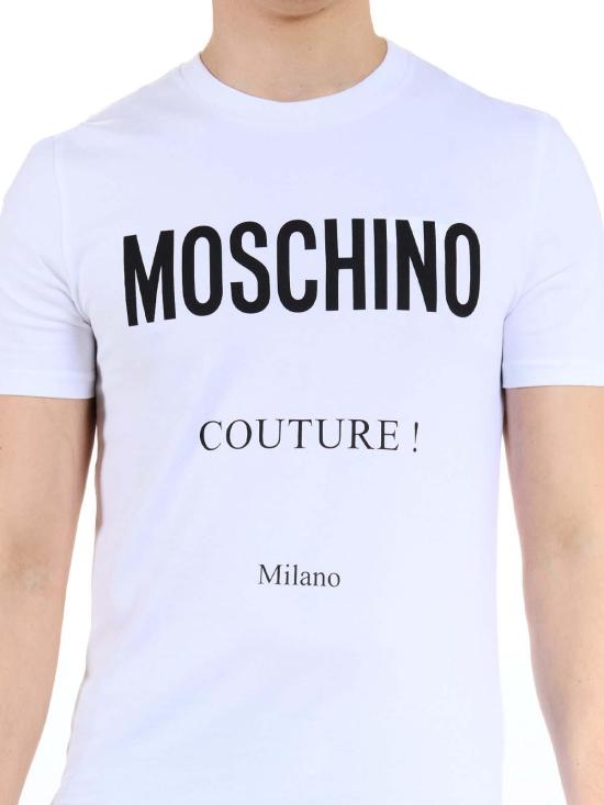  모스키노 반팔 티셔츠 070852391001 White - MOSCHINO