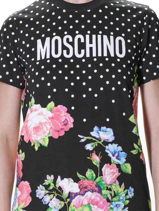 26SS 모스키노 반팔 티셔츠 072605413888 Black - MOSCHINO