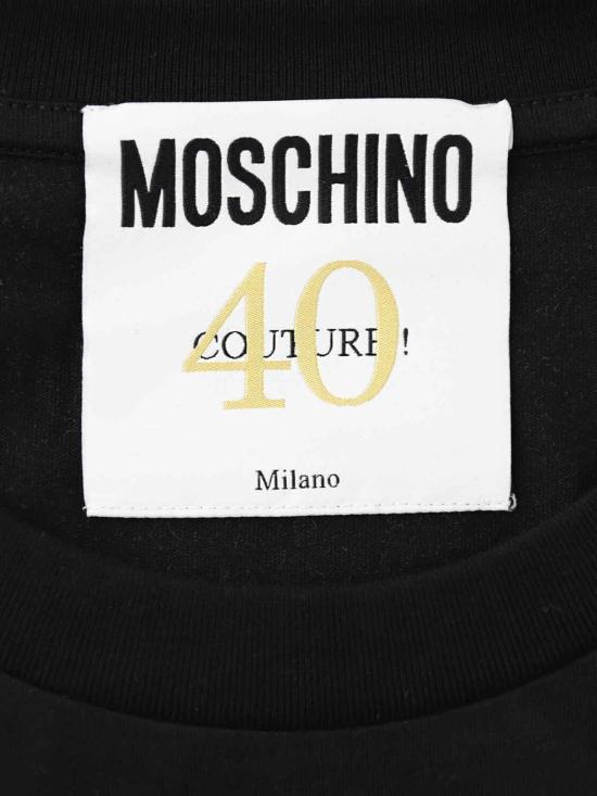  모스키노 반팔 티셔츠 70304424555 Black - MOSCHINO