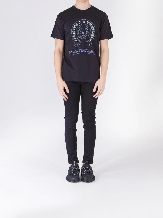  베르사체 반팔 티셔츠 77GAHG03CJ00G899 Black - VERSACE