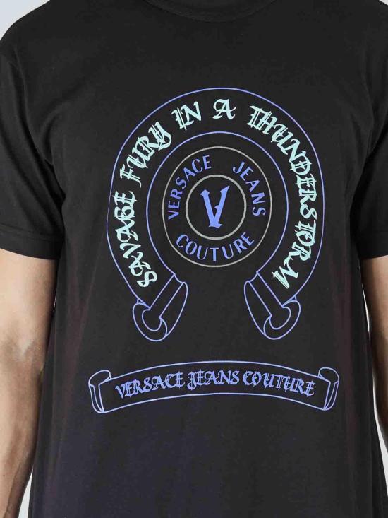  베르사체 반팔 티셔츠 77GAHG03CJ00G899 Black - VERSACE