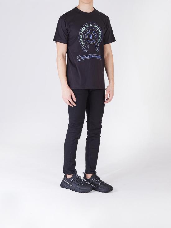  베르사체 반팔 티셔츠 77GAHG03CJ00G899 Black - VERSACE