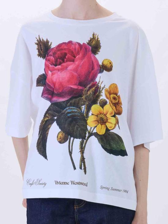 26SS 비비안웨스트우드 반팔 티셔츠 3G010055J00B9DA401 White - VIVIENNE WESTWOOD