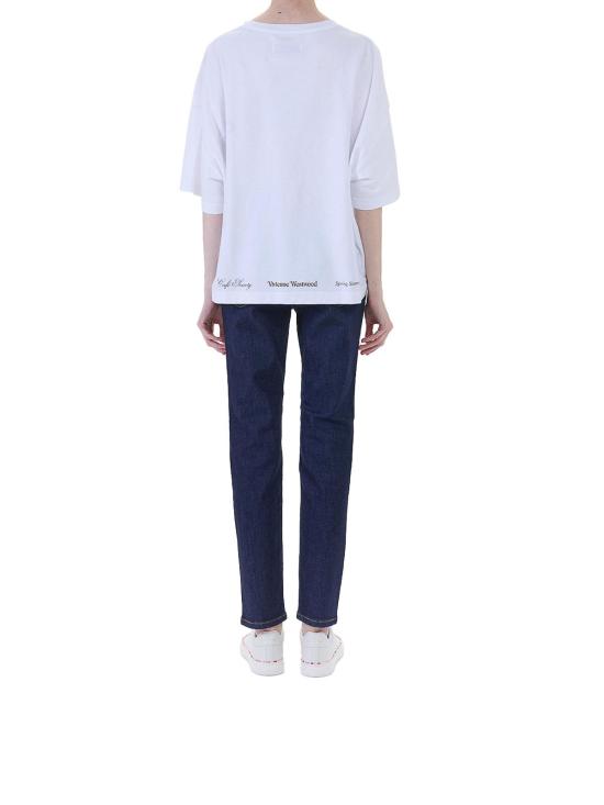 26SS 비비안웨스트우드 반팔 티셔츠 3G010055J00B9DA401 White - VIVIENNE WESTWOOD
