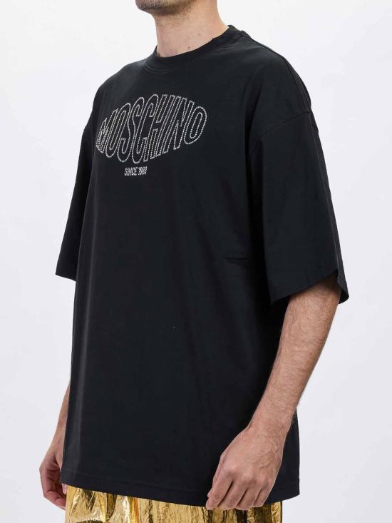 26SS 모스키노 반팔 티셔츠 071002413888 Black - MOSCHINO