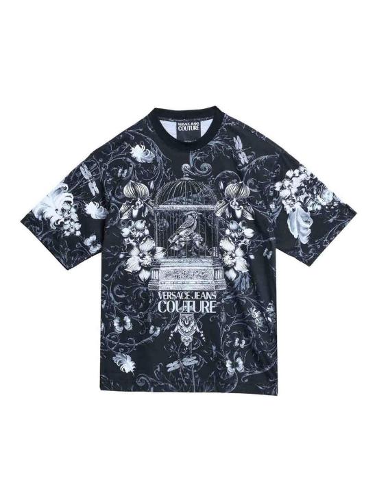 25FW 베르사체 반팔 티셔츠 79GAH6XCJS506U23 Black
