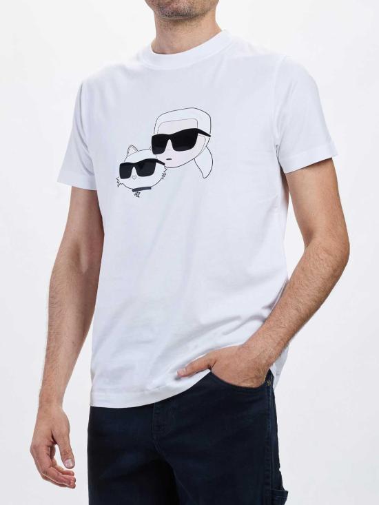 26SS 칼라거펠트 반팔 티셔츠 KM75506155224110 White - KARL LAGERFELD