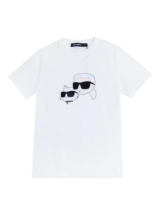 26SS 칼라거펠트 반팔 티셔츠 KM75506155224110 White