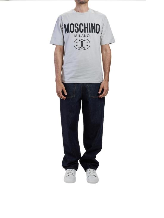  모스키노 반팔 티셔츠 072570411484 Grey - MOSCHINO