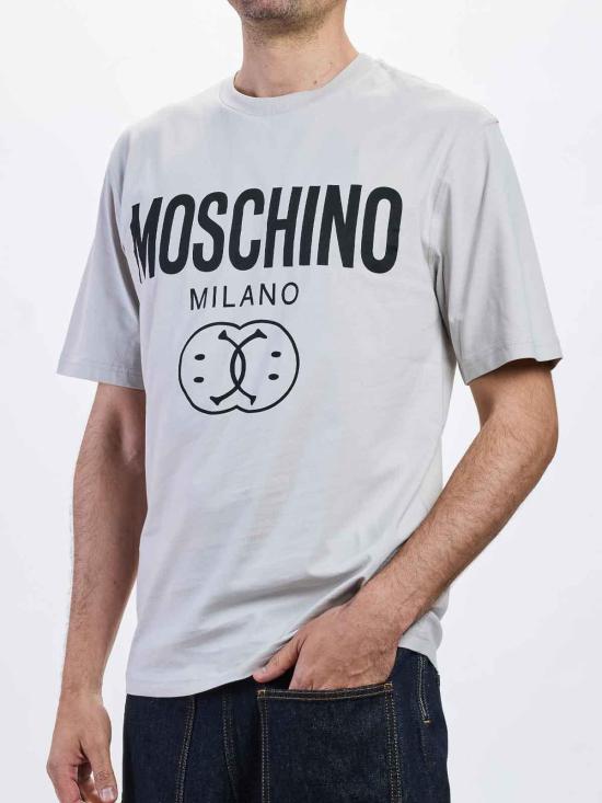  모스키노 반팔 티셔츠 072570411484 Grey - MOSCHINO