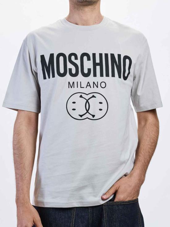  모스키노 반팔 티셔츠 072570411484 Grey - MOSCHINO