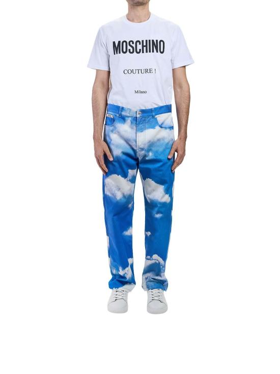 26SS 모스키노 스트레이트 팬츠 030602551317 Light Blue - MOSCHINO