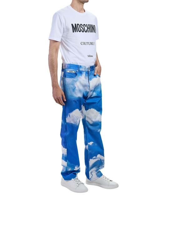26SS 모스키노 스트레이트 팬츠 030602551317 Light Blue - MOSCHINO