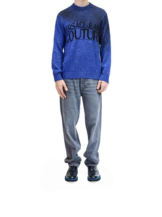 25FW 베르사체 스웨터 79GAFM05CMF29289 Blue - VERSACE
