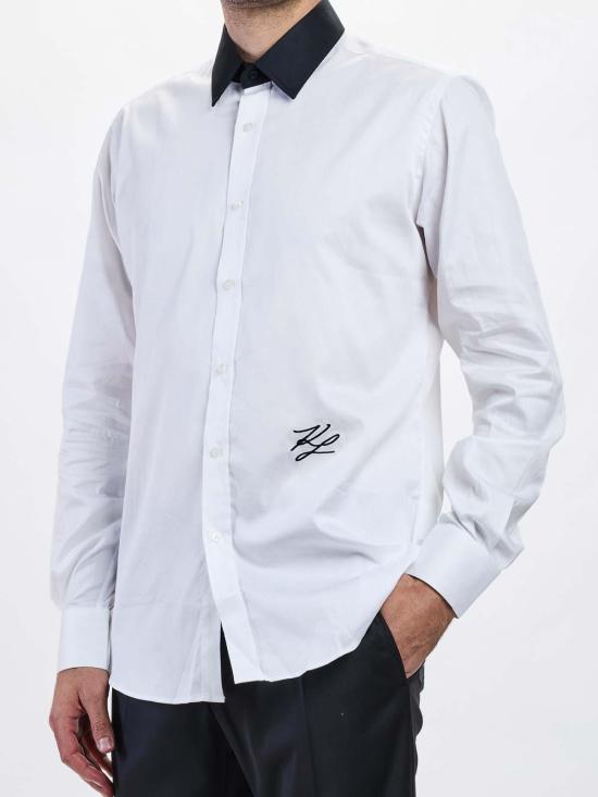 26SS 칼라거펠트 긴팔 셔츠 KM60511655260219 White - KARL LAGERFELD
