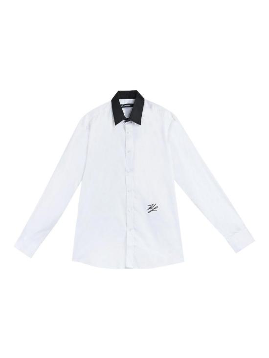 26SS 칼라거펠트 긴팔 셔츠 KM60511655260219 White