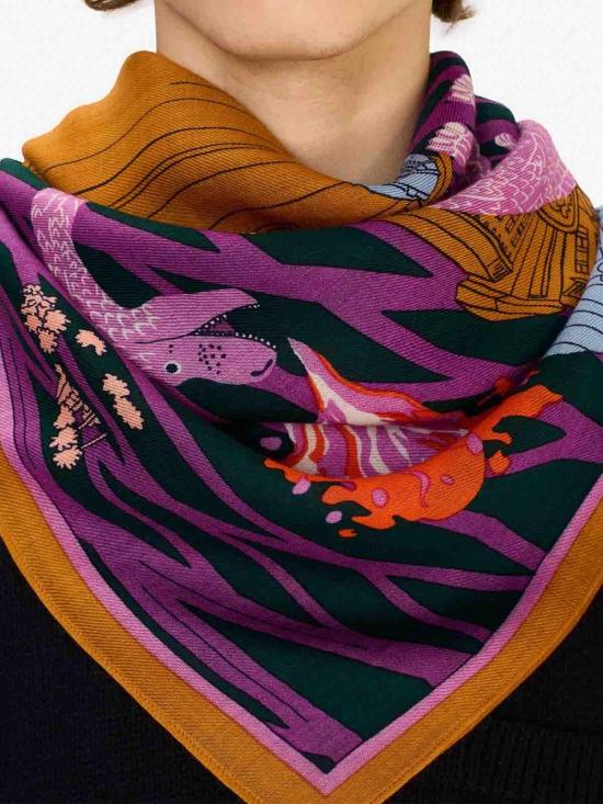 25FW 이누이 에디션 머플러/스카프 CA222VE05VIOLET Multicolour - INOUI EDITION