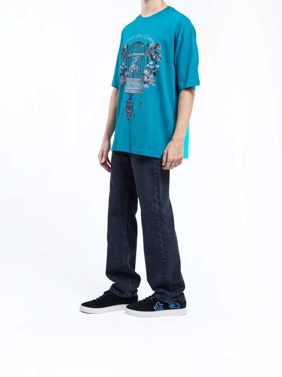 25FW 베르사체 반팔 티셔츠 79GAHP08CJ01P296 Green - VERSACE
