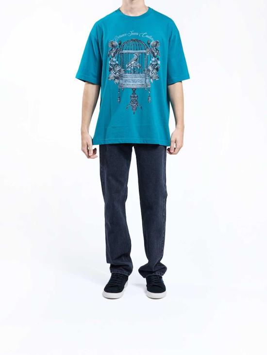 25FW 베르사체 반팔 티셔츠 79GAHP08CJ01P296 Green - VERSACE