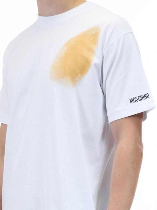 25FW 모스키노 반팔 티셔츠 70252411001 White - MOSCHINO