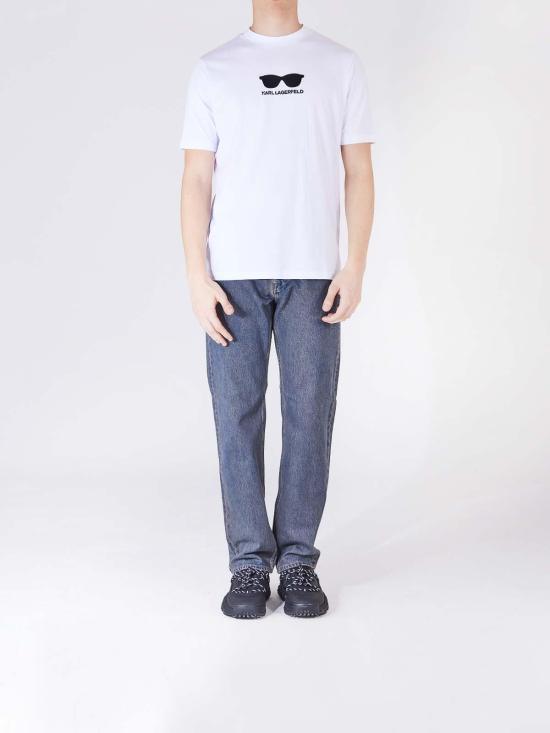 칼라거펠트 반팔 티셔츠 75544554422510 White - KARL LAGERFELD