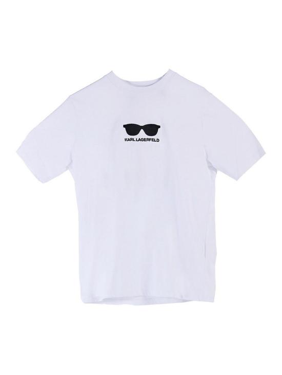  칼라거펠트 반팔 티셔츠 75544554422510 White