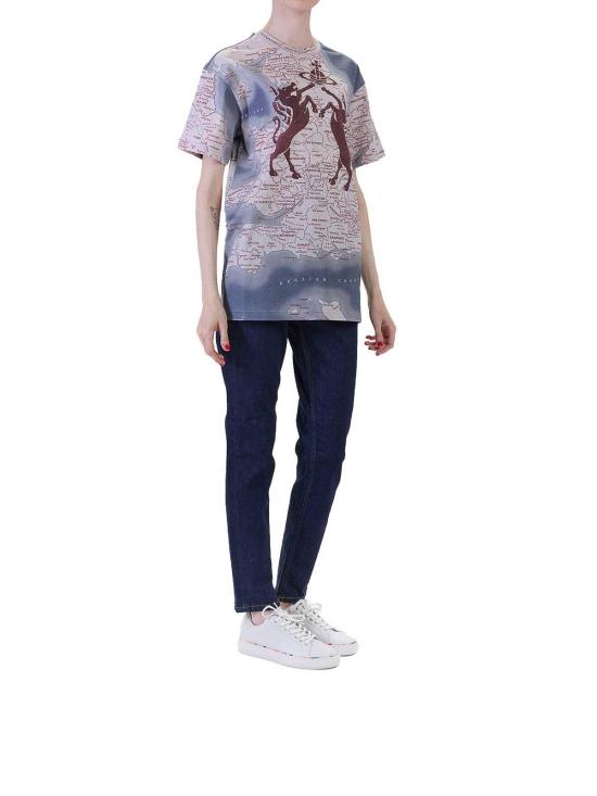 26SS 비비안웨스트우드 반팔 티셔츠 3G01004RJ001MDJ402 Multicolour - VIVIENNE WESTWOOD