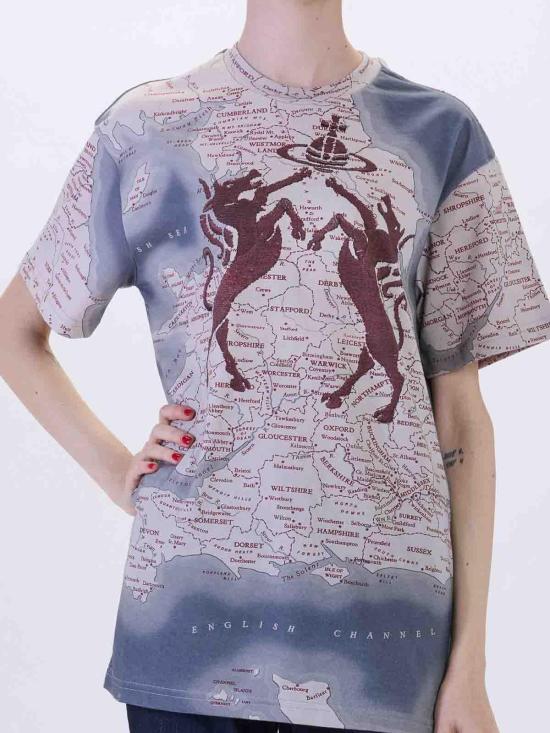 26SS 비비안웨스트우드 반팔 티셔츠 3G01004RJ001MDJ402 Multicolour - VIVIENNE WESTWOOD