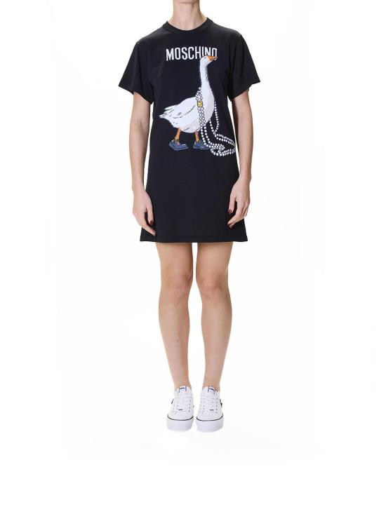 26SS 모스키노 미디 원피스 49205023555 Black - MOSCHINO