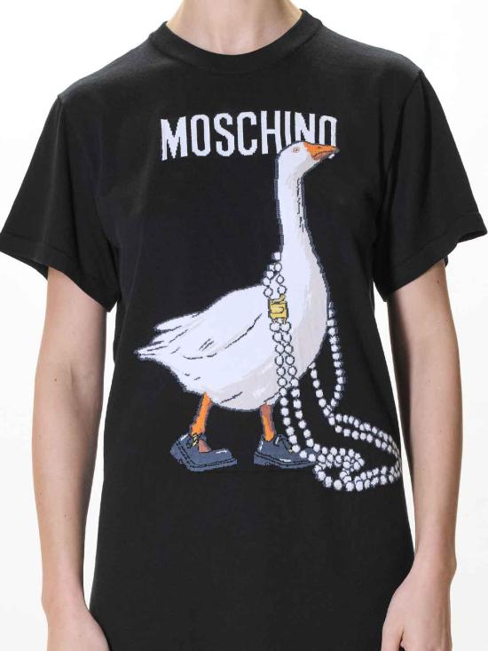26SS 모스키노 미디 원피스 49205023555 Black - MOSCHINO