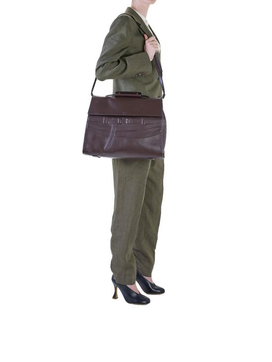 26SS 모스키노 토트백 MC4052PP1OOA6301 Dark Brown - MOSCHINO