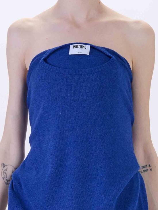 26SS 모스키노 민소매 티셔츠 088005050299 Blue - MOSCHINO