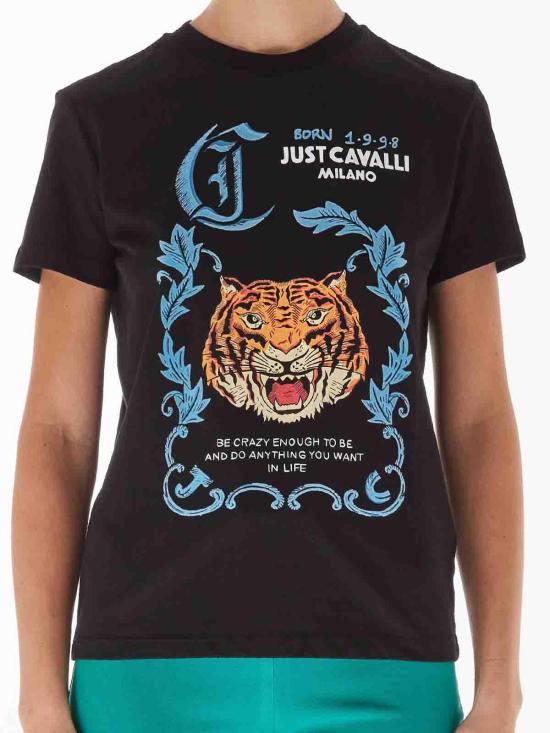  저스트까발리 반팔 티셔츠 77PAHC03CJ600NERO Black - JUST CAVALLI