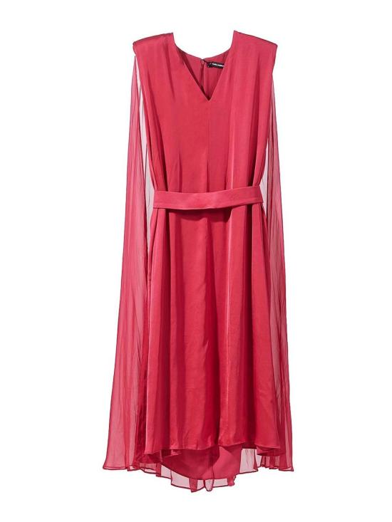  칼라거펠트 미디 원피스 245W1300748 Red