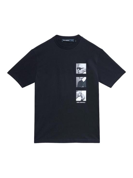 25FW 칼라거펠트 반팔 티셔츠 755139554225990 Black