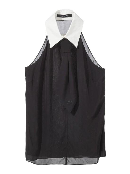  칼라거펠트 민소매 티셔츠 245W1607998 Black