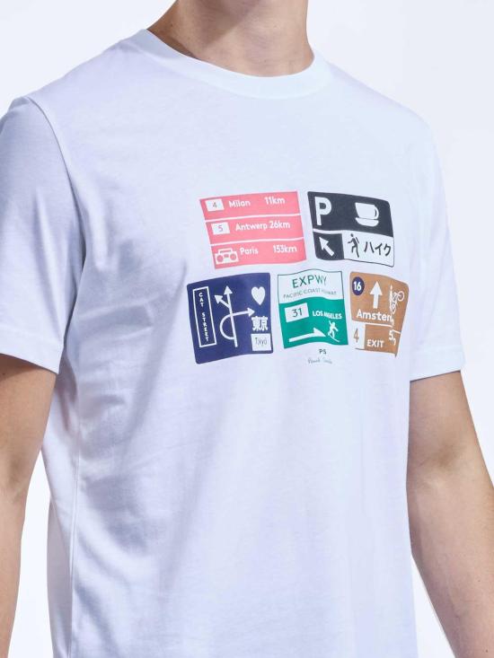 25FW PS 바이 폴스미스 반팔 티셔츠 M2R011RTP525801 White - PS BY PAUL SMITH