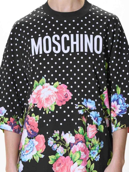 26SS 모스키노 반팔 티셔츠 46605423888 Black - MOSCHINO