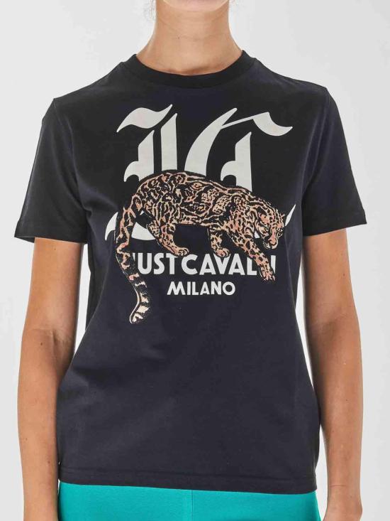  저스트까발리 반팔 티셔츠 77PAHA02CJ718BLACK Black - JUST CAVALLI