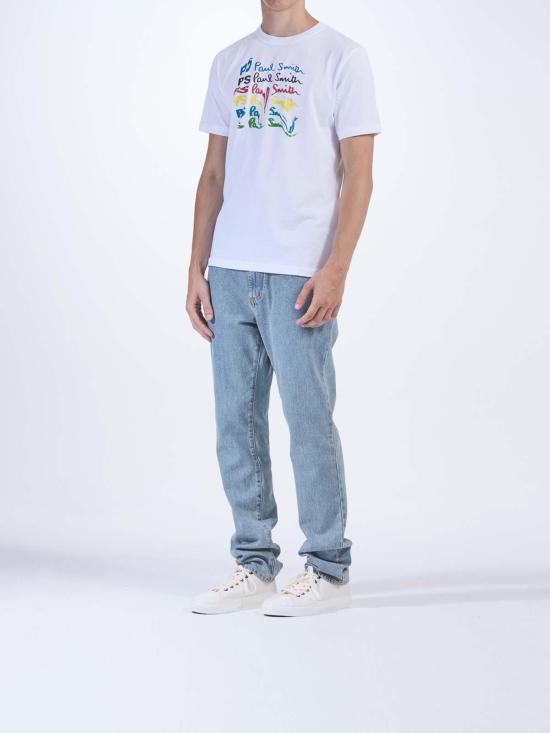  PS 바이 폴스미스 반팔 티셔츠 M2R011RNP469701 White - PS BY PAUL SMITH
