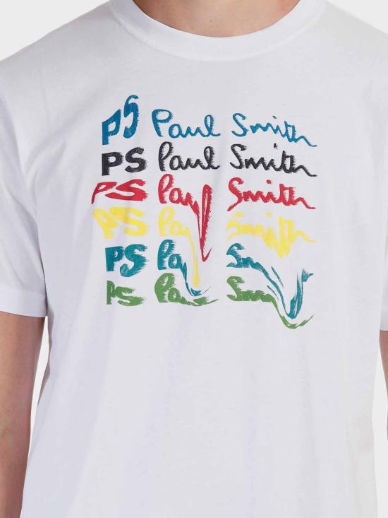  PS 바이 폴스미스 반팔 티셔츠 M2R011RNP469701 White - PS BY PAUL SMITH